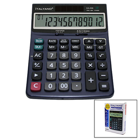 12 HANELİ HESAP MAKİNESİ 100 İŞLEM GERİ SAYDIRMA (5042)