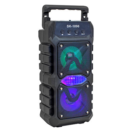 20 WATT USB/SD/AUX/FM/BLUETOOTH DESTEKLİ MİKROFON GİRİŞLİ TAŞINABİLİR HOPARLÖR (5042)