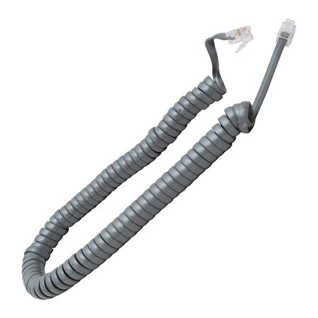 TELEFON SPIRAL KABLO GRİ ELEKTROMER (5042)