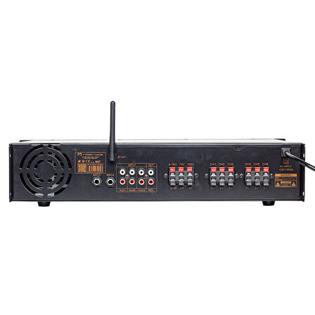 MAGICVOICE MV-1217 USB BT-UK 6 ZON ANFİ RMS 50W*1CH +4-16-70-100V TRAFOLU (5042)