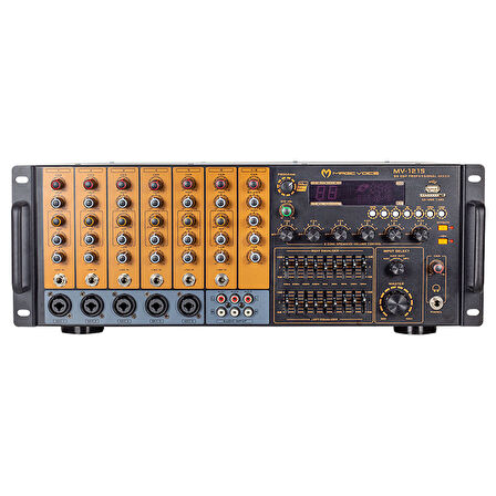 MAGICVOICE MV-1215 KÜP MİXER ANFİ USB BT UK RMS200W MAX 1600W 6 ZON +99DSP+4-16 70 100 V TRAFOLU (5042)