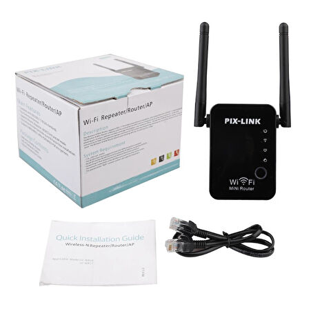 300 MBPS 2.4GHZ WİFİ REPEATER+AP DESTEKLİ SİNYAL GENİŞLETİCİ (5042)