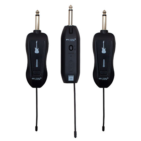 MAGICVOICE MV-19592 UHF GİTAR TİP KABLOSUZ MİKROFON ÜÇLÜ SET (5042)