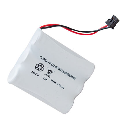 SUPEX SP-600 NI-CD 3LÜ KALEM AÇIK 3.6 VOLT 600 MAH TELSİZ TELEFON PİLİ (5042)