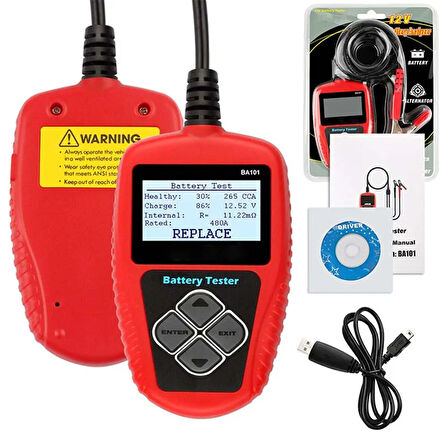 12V 30-220AH AKÜ TEST CİHAZI BA101 (5042)