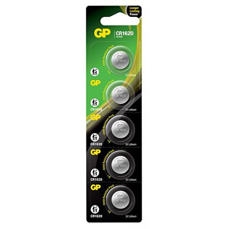 GP CR1620 3V LİTYUM PİL 5Lİ PAKET (5042)