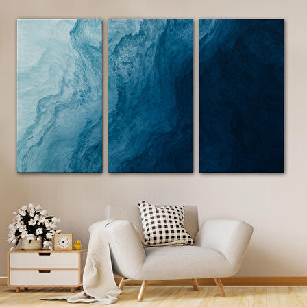 Okyanus Katmanları Soyut Modern Görüntüsü Kanvas Tablo-5043