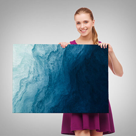 Okyanus Katmanları Soyut Modern Görüntüsü Kanvas Tablo-5043