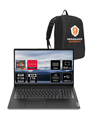 Lenovo V15 G4 R7 7730U 12GB 2TB SSD 15.6'' FHD FDOS Dizüstü Bilgisayar & PER4 ÇANTA