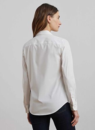 Lauren Ralph Lauren Normal Gömlek Yaka Beyaz Kadın Gömlek 200684553