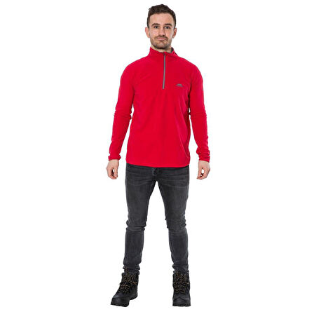 Trespass MAFLMFN10001 Blackford Male Microfleece AT100 Red Erkek Polar