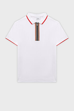 Burberry Çocuk Polo Yaka T Shirt 8047658 WHITE