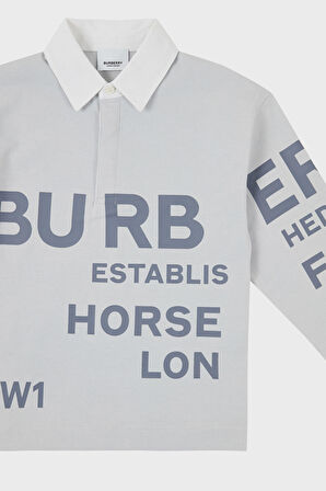 Burberry Çocuk Polo Yaka Sweat 8047547 STERLING GREY