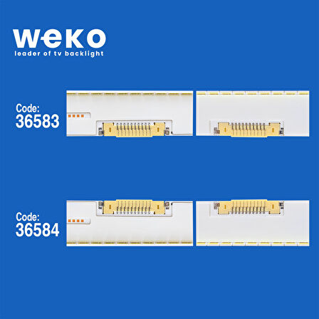 WKSET-5464 36583X1 36584X1 SAMSUNG_2014SVS48_7032SNB_U8500 2 ADET LED BAR ÇİFT SOKET