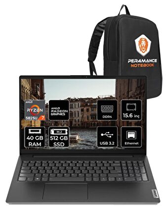 Lenovo V15 G3 Amd R7 5825U 40GB 512GB SSD 15.6" FHD FDOS 82TV004MTX & PER4 ÇANTA