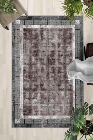 Kaymaz Taban Yıkanabilir Halı – Mutfak, Salon, Yatak Odası için Modern Dijital Baskı Halı (SLNHALI_1