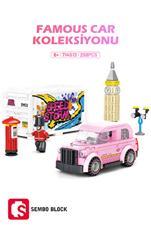 Sembo Block Famous Cars Londra Big Ben 298 Parça Yapı blokları Lego ile uyumlu (714513)
