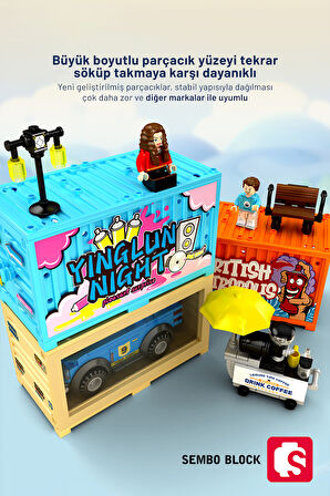 Sembo Block Famous Cars Londra Big Ben 298 Parça Yapı blokları Lego ile uyumlu (714513)