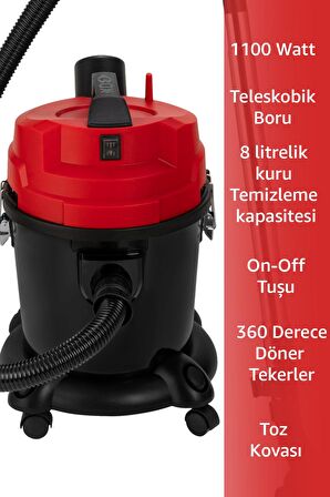 AWOX NETO VC20 ELEKTRİKLİ SÜPÜRGE - KIRMIZI