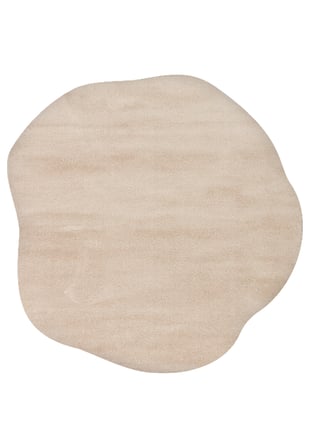 Soft Fluid 04 Beige Serbest Formlu Düz Halı Hav Toz Vermez Yumuşak Tuşeli Modern Salon Halısı