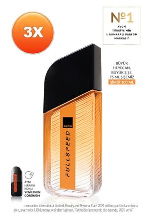 Full Speed Erkek Parfüm Edt 100 Ml. Üçlü Set