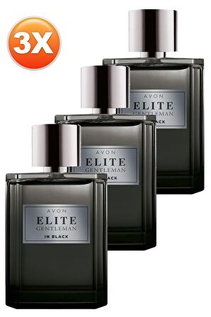 Elite Gentleman in Black Erkek Parfüm Edt 75 Ml. Üçlü Set