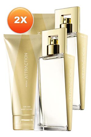 Avon Attraction Kadın Parfüm ve Vücut Losyonu Hediye Paketi İkili Set