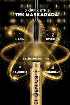 True Lash Genius 5 Etkili Maskara 10 Ml. Beşli Set