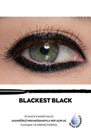 Avon Glimmersticks Asansörlü Açılıp Kapanabilen Göz Kalemi Blackest Black Onlu Set