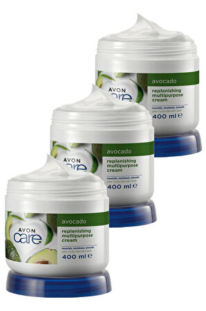 Avon Care Kuru Ciltler İçin Avokado Özlü Çok Amaçlı Krem 400 Ml. Üçlü Set