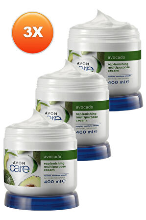 Avon Care Kuru Ciltler İçin Avokado Özlü Çok Amaçlı Krem 400 Ml. Üçlü Set