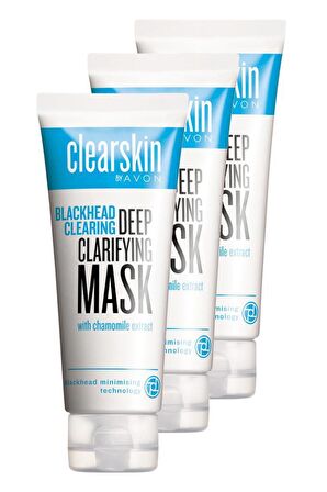 Avon Clearskin Siyah Noktalar İçin Maske 75 Ml. Üçlü Set