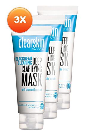 Avon Clearskin Siyah Noktalar İçin Maske 75 Ml. Üçlü Set