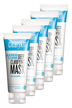 Avon Clearskin Siyah Noktalar İçin Maske 75 Ml. Beşli Set