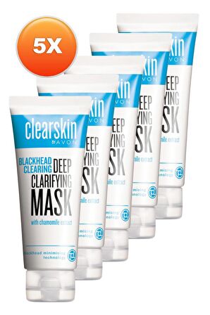 Avon Clearskin Siyah Noktalar İçin Maske 75 Ml. Beşli Set