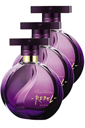 Avon Far Away Rebel Kadın Parfüm Edp 50 Ml. Üçlü Set