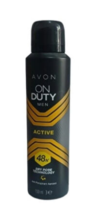 Avon On Duty Active 48H Erkek Sprey Deodorant 150 ML