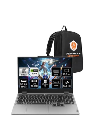 LOQ 15IRX10 i7 13650HX 64GB 4TB+4TB SSD RTX5060/8GB 100W 15.6" FHD 144Hz W11H Gaming Laptop