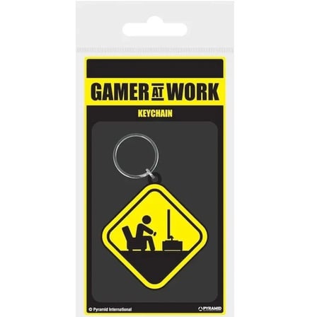 Anahtarlık Gamer At Work (Caution Sign)