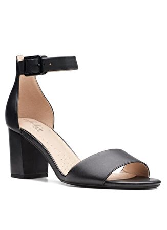 Clarks Deri Siyah Kadın Topuklu Ayakkabı 26140007