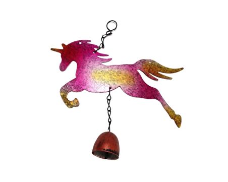 UNICORN AT FİGURLU RÜZGAR ÇANI PEMBE 34X22X0,5CM