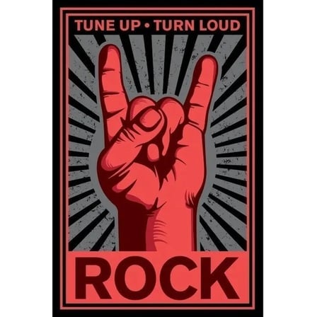 Maxi Poster Rock Hand Tune Up Turn Loud