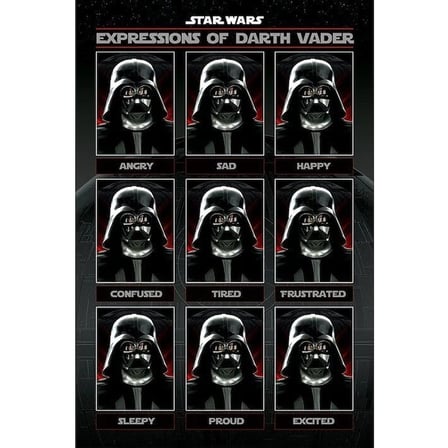 Maxi Poster Star Wars Expressions Of Darth Vader