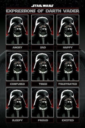 Maxi Poster Star Wars Expressions Of Darth Vader