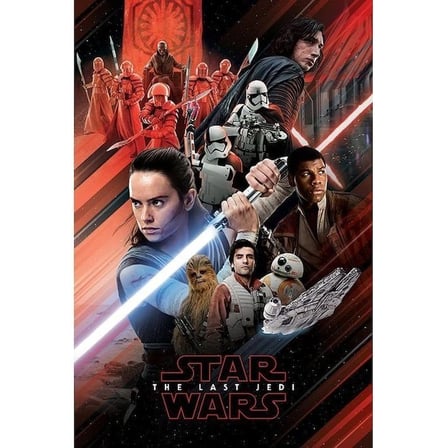 Maxi Poster Star Wars The Last Jedi Red Montage