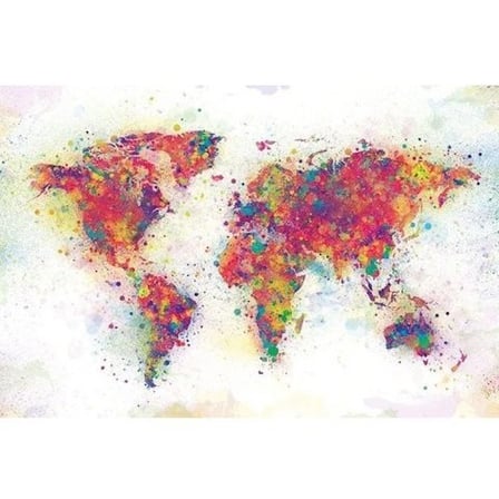 Maxi Poster World Map Colour Splash