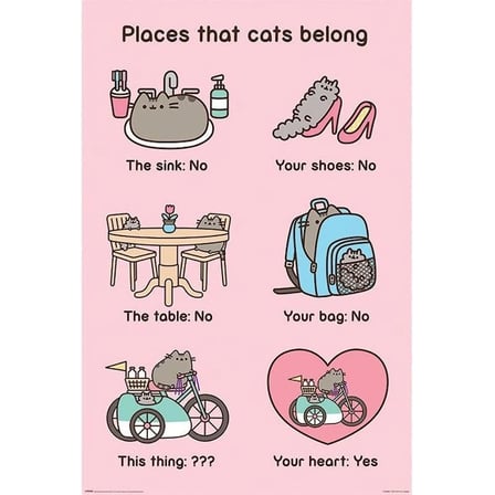 Maxi Poster Pusheen Places Cats Belong