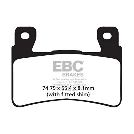 EBC FA265HH HONDA CBR900 , VTR1000 SİNTER ÖN FREN BALATASI