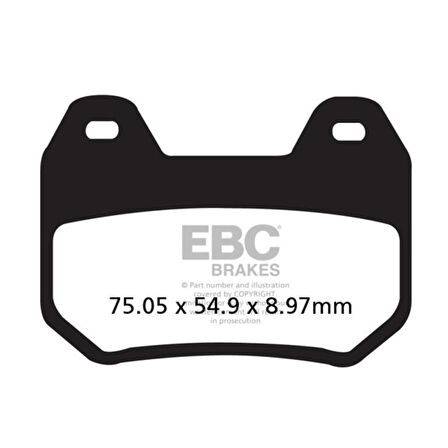 EBC FA304HH BMW K1200 LT 97-09 , R1200 CL 02-04 SINTER ARKA FREN BALATASI