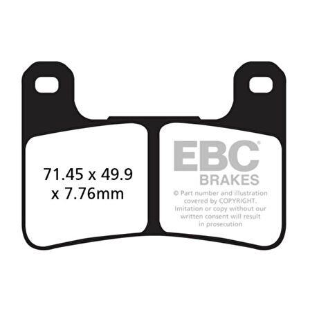 EBC FA379HH KAWASAKI ZX10R ,Z1000,VERSYS1000,SUZUKI GSXR600,750,DL1000 SINTER ÖN FR